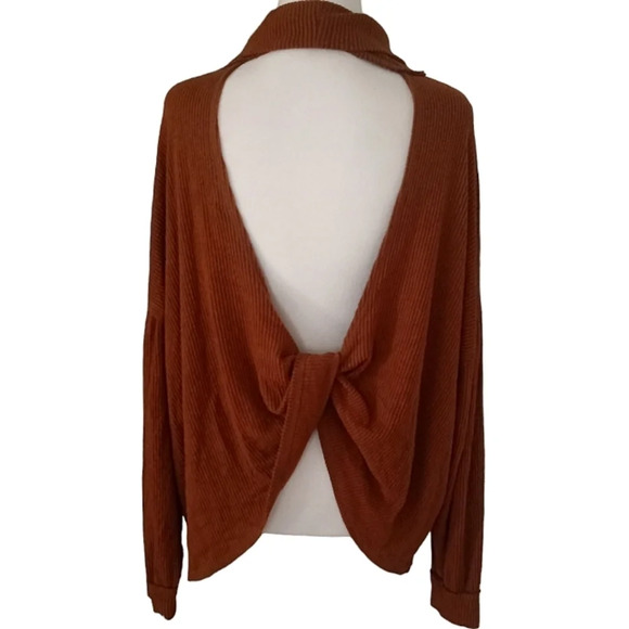 BKE Brushed Knit Ribbed Turtleneck Mocha Bisque Color Size Small - Picture 5 of 10